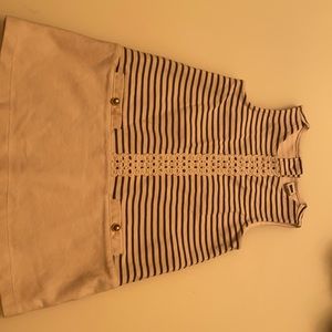 White and blues dress